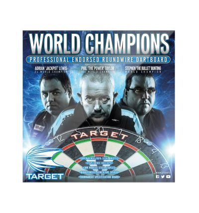 Steel Dart Board Target "World Champion"