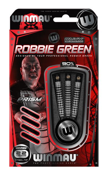 Steel Darts Winmau Robbie Green Onyx 2018 Collection