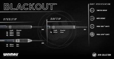 Soft Darts Winmau Blackout 2018 Collection
