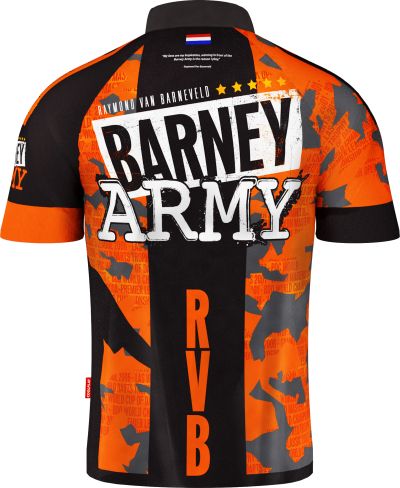 Dart Shirt Target Cool Play Raymond van Barneveld 2019 Barney Army Edition