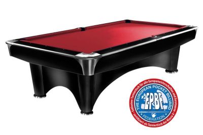 Professional Billiard Pool Table DYNAMIC III, Shining Black, 9 feet
