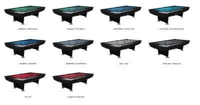  Professional Billiard Pool Table DYNAMIC II, Shining Black, 9 feet