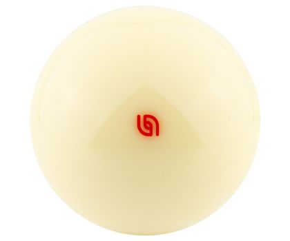 Бяла топка Super Aramith Pro, червено лого, 57.2 мм.