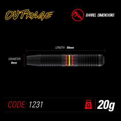 Steel Darts Winmau Outrage 2019 Collection