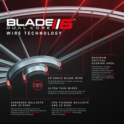 Мишена за стил дартс Winmau Blade 6 Dual Core