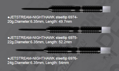 Steel Darts One80  Jetstream-Night Hawk