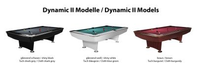  Professional Billiard Pool Table DYNAMIC II, Brown, 9 feet